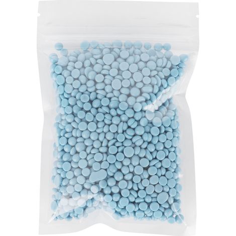 Cire dépilatoire en perles bleu océan 50g pour visage, bras, dos, jambes, homme et femme (1/5)