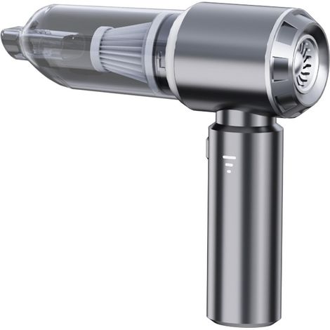 Aspirateur sans fil sans balais, affichage batterie, charge Type-C, 3 batteries, 16000PA, argent violet
