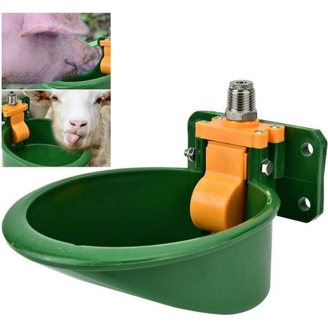 Automatische Viehtränke – 23 x 16 x 6,5 cm – Strapazierfähiger Kunststoff – Trinkwasserversorgung für Pferde, Ziegen, Kühe und Hunde – (1/5)