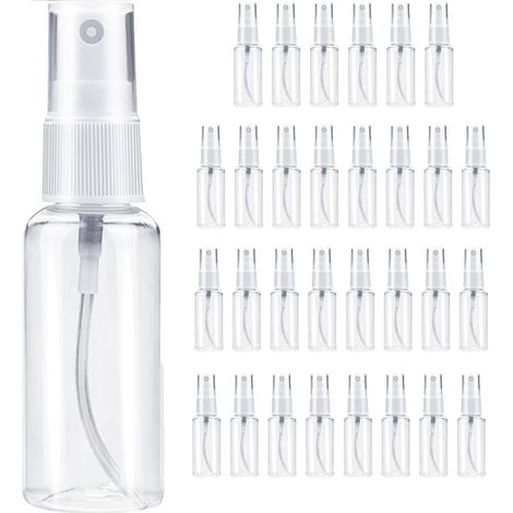 30ml Flacon Spray Vide 30 Pièces Vaporisateur Parfum Vide Voyage Bouteille Spray Vide Flacons et Vaporisateurs Plastique Rechargeable Flacon Pompe Vide Atomiseur pour Cosmétique (Transparent)
