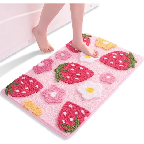 Tapis de bain - 45 x 65 cm - Antidérapant - Tapis de bain épais et doux en microfibre (1/5)