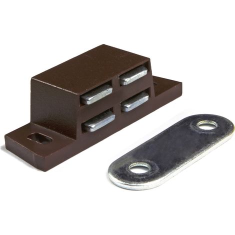 Chiusure magnetiche marroni da applicare forza 5 kg. 2 pz.