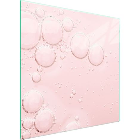 PIASTRA PROTETTIVA IN VETRO PER STUFA 50x52 ROSA (1/5)