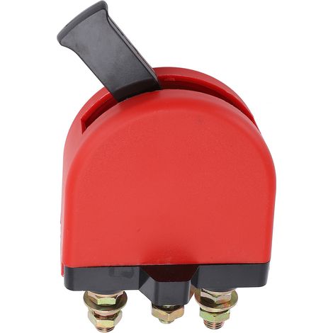 Interrupteur de sécurité renforcé pour batterie 300 A CC 12 à 36 V, coupe-batterie pour véhicules, camping-cars, yachts et bateaux (rouge). (1/5)