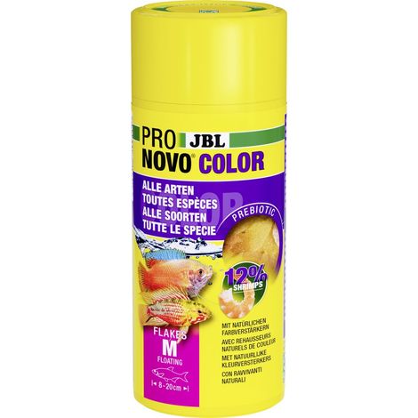JBL Fischfutter Pronovo Color Flakes M Fischfutterflocken 250 ml Flocken