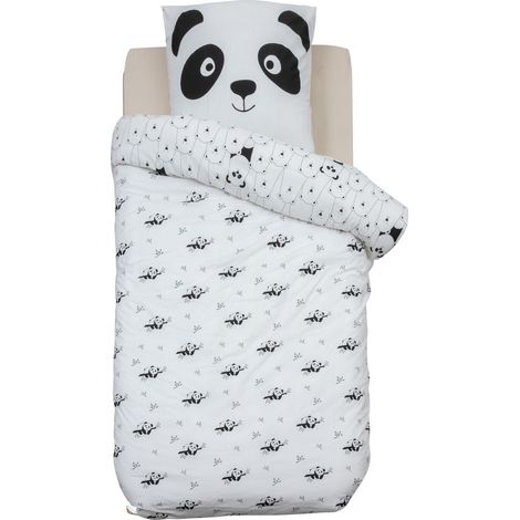 Parure de lit enfant 100% coton réversible PANDA