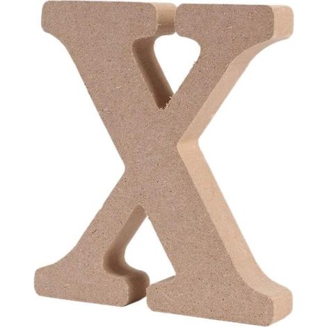 MINKUROW Lettere decorative in legno (X) Colore originale 26 Alfabeto opzionale per nomi decorativi per bambini, matrimoni, feste di compleanno, decorazioni per la casa e la camera da letto (1/5)