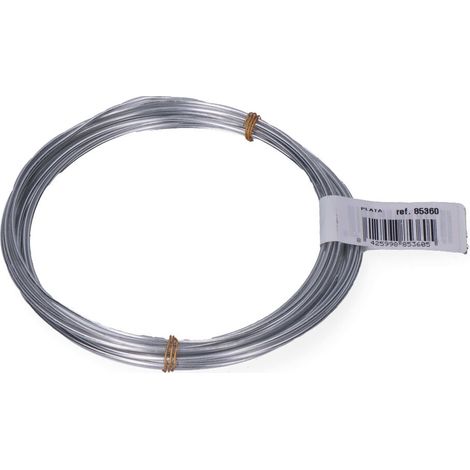 Pack 1 unité. Rouleau de fil d'aluminium 1,5 mm 5 m Argent