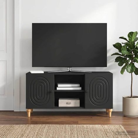 TV-Schränk Schwarz 102 x 34,5 x 50 cm Holzwerkstoff (1/5)