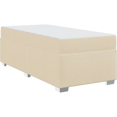 Maison Exclusive - Estructura de cama con colchón Crema 90 x 190 (1/5)