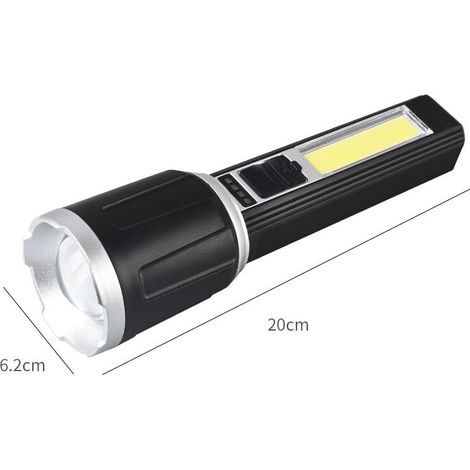 Blendung LED-Taschenlampe Big Zoom Teleskop T6 USB-Aufladung Langstrecken-Notbeleuchtung im Freien