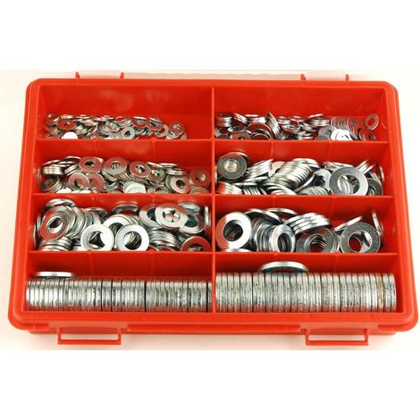 Assortimento di rondelle piane da 590 pezzi