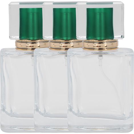 50 ml nachfüllbare Glas-Parfümflasche, Sprühspender für Flüssigkeiten und Make-up, grün (1/5)