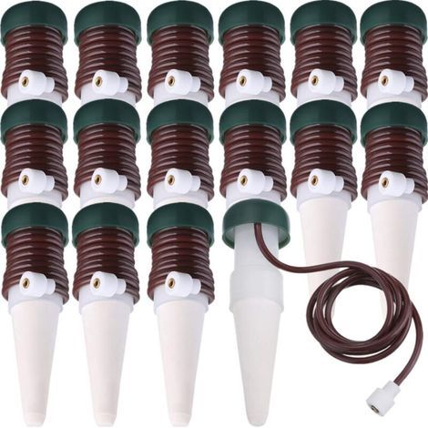 Arrosage Stakes Automatique Système d'Arrosage, Irrigation par Égouttement Automatique de Plante Libération Lente pour Plantes d'Intérieur ou d'Extérieur (Pack de 16) (1/4)