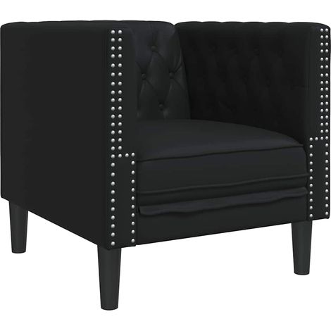 Sofá Negro 74,5 x 71 x 70,5 cm PVC vidaXL (1/5)