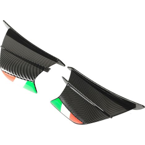 Zwei glänzende Winglets im Carbonfaser-Stil für Motorräder, passend für NINJA 400/250/Z900/Z1000