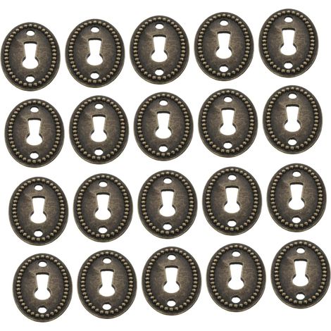 Cache-serrure ovale antique POPETPOP, cadre de protection (1/5)