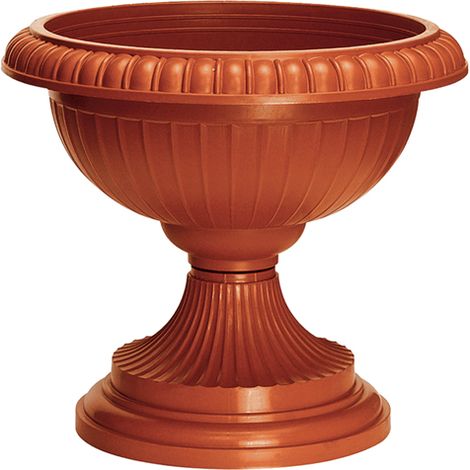 vaso con piedistallo fioriera Venezia in plastica arredo giardino cm 44xh36 (1/2)