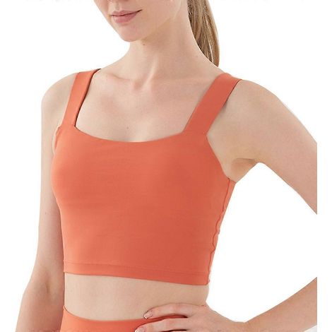 Stelle Womens Longline Sports Bra Wirefree Padded Crop Tank Top Medium Support for Yoga Workout Fitness (1/5)