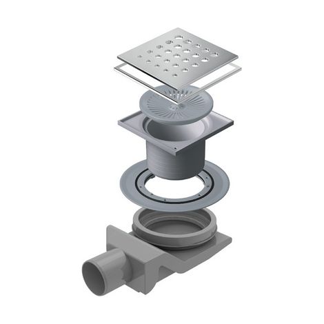 CANALINA SCARICO DOCCIA QUADRATA GOCCIA- 15x15- DH- pezzi 1