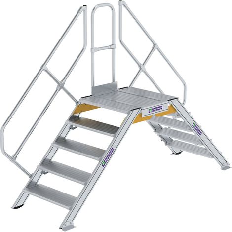 Günzburger Steigtechnik Escalier 45° Largeur de marche 800 mm 5 marches - 600945