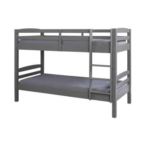 LETTO A CASTELLO LAVIUS DIVISIBILE IN 2 LETTI SINGOLI 90X200 PINO TINTO GRIGIO (1/5)