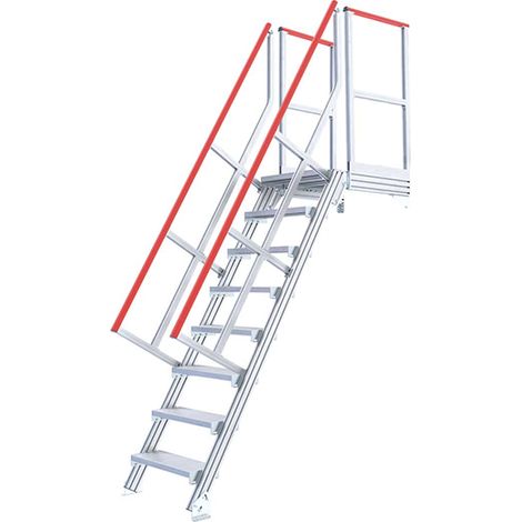Scala industriale 8 gradini - Altezza raggiungibile 2.00m - 22200808/2MC