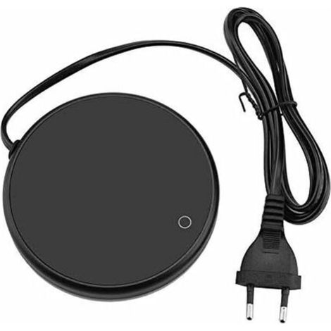220-240V Electric Cup Warmer Pad for Office Tea, Coffee, Milk Cup, Coaster Tray (Black) (1/5)