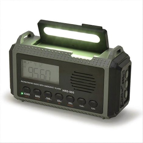 NOAA-Solarradio (AM/FM/SW), 4 Leistungsmodi, 10.000-mAh-Multifunktionsakku, Taschenlampe, SOS-Alarm, Powerbank (1/5)