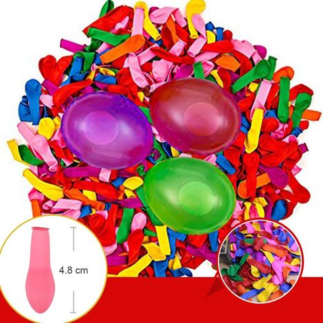 1000PCS Water Balloons, Water Bombs for Throwing, Summer Splash Water Battle Game for Pranks and Games for Children and Adults, Water Balloons for Garden, Party, Outdoor Games, Multicolored (1/5)
