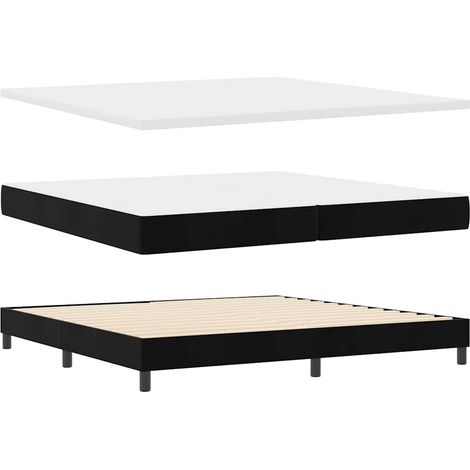 Cama con Somier y Colchón Gris Oscuro 80x200 cm Terciopelo vidaXL