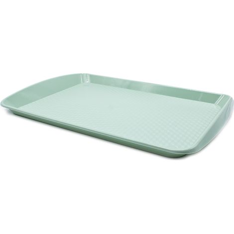 Bandeja plastico rectangular comida rapida 46x30 cm  Verde claro (1/4)