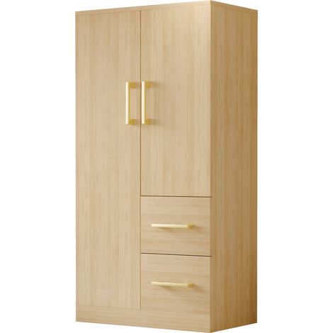 GagaArmoire enfant 70 x 40 x 135 cm, 2 portes, tiroirs, bois (1/5)