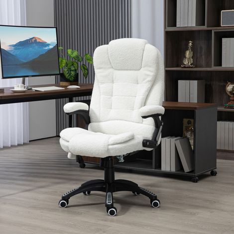 Fauteuil de bureau massant et chauffant hauteur réglable, dossier inclinable et télécommande filaire, pivotant à 360° (1/5)