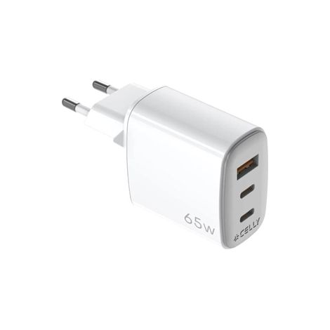 CARGADOR GAN 1USB 2USBC 65W WH