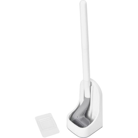 Brosse WC Golf avec manche long détachable, nettoyage facile des recoins, blanche (hôtel)-AquaForge (1/5)