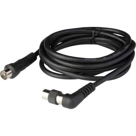 Prolunga tv coassiale 9.5 mm cavo 2 metri termoplastico nero scame 180.5902 n