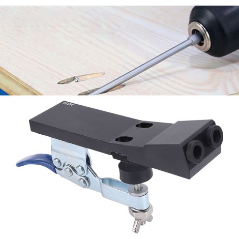Kit de fixation pour trous de poche avec localisateur de perçage à 15 degrés, perceuse à serrage rapide réglable multi-angle, mise à niveau automatique et système anti-déviation. (1/5)