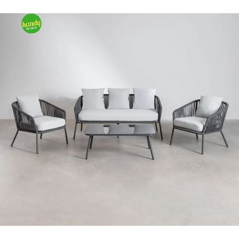 Set salotto Bamboo Ambra Garden antracite (1/5)