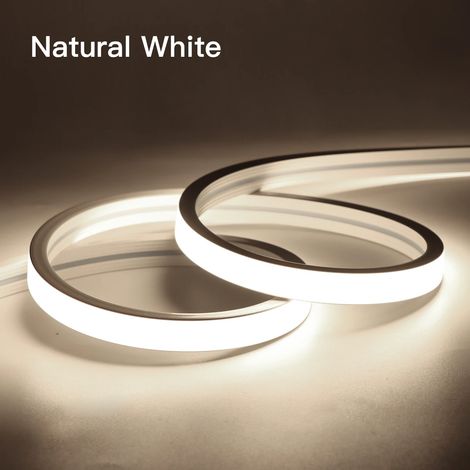 (Lumière naturelle, 1 m) Bande lumineuse LED COB WiFi intelligente, bande lumineuse néon 5V, décoration de chambre DIY, compatible avec Alexa et Google Home. (1/5)