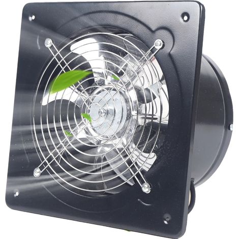 Ventilador extractor, potencia de 80 W, caudal de aire de 850 m³/h, nivel de ruido de 60 dB, velocidad de 2800 RPM, dimensiones de 25 x 25 x 15 cm. (1/5)