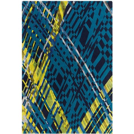 Tapis diamant multicolore 8050 bleu - 140 x 200 cm