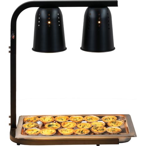 Pont chauffant 2 lampes infrarouges noir - L 492 x P 354 x H 595-795 mm - 500 W / 230 V - Casselin (1/2)
