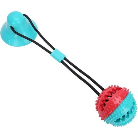Balle à ventouse pour chiens - ESTINK - Jouet interactif - Caoutchouc - Bleu - 40 cm (1/4)