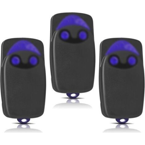3 Pièces Remplacement pour télécommande NICE, télécommande portail 433,92MHz 2 canaux, compatible avec Flo1r-s, Flo2r-s, Flo4r-s