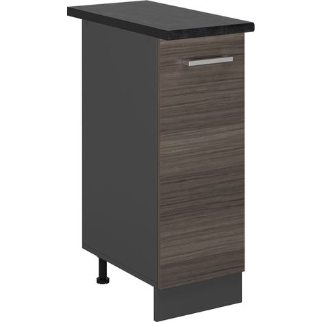 Armadio cucina dispensa alto R-Line, Grigio nobile, 30 cm , PL Antracite, Vicco