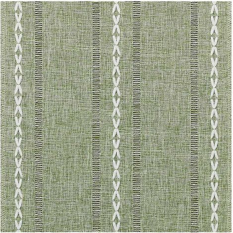 Nappe champêtre à fines coutures, vert sauge, style bohème, 33 x 228 cm (1/5)