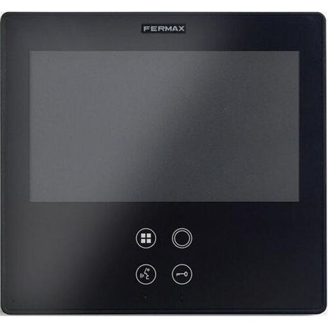 Monitor de videoportero 7" TFT negro, sistema VDS, hasta 199 viviendas, 200 m.