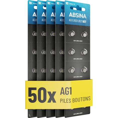 Pile AG1 LR621-1,5V Alcaline étanche avec Longue durée (1/5)
