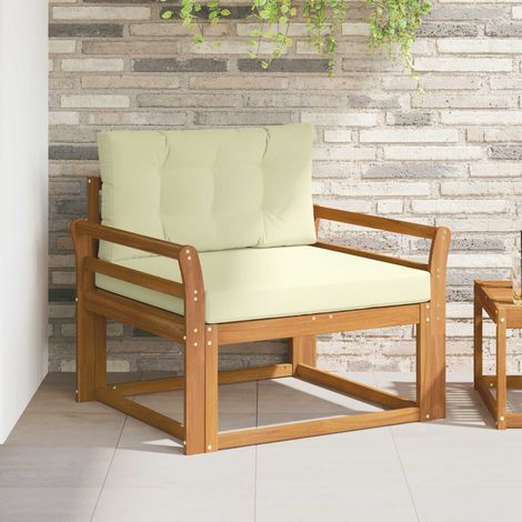Outdoor Mittelsofa Massivholz Akazie Natur